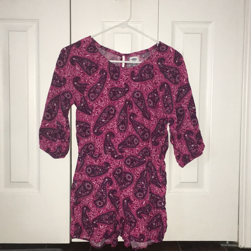 Pink pattern romper